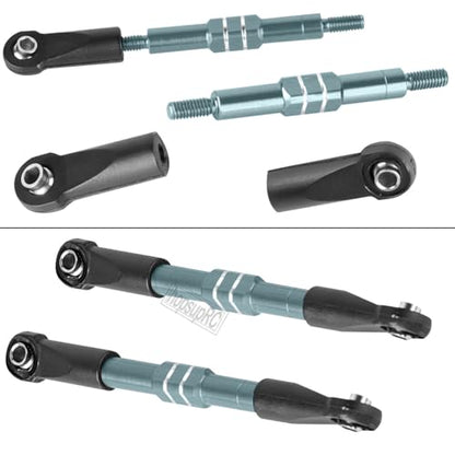 RC Adjustable Turnbuckles Links Upgrades Parts for 1/16 Mini E-Revo Summit Truck RC Car.Aluminum Front Rear Adjustable Turnbuckles Camber Links Toe Link Hops Up,Titanium - color: Titanium(for 1/16)