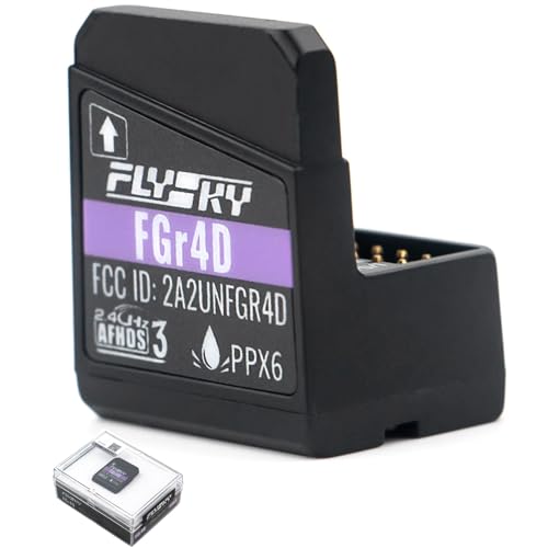 HTLNUZD Flysky FGr4D Receiver 4CH 2.4G Built-in Dual-Antenna PWM/PPM/i-BUS2/S. Bus/i-Bus Output for FS Noble NB4 PL18 EL18 RC Transmitter