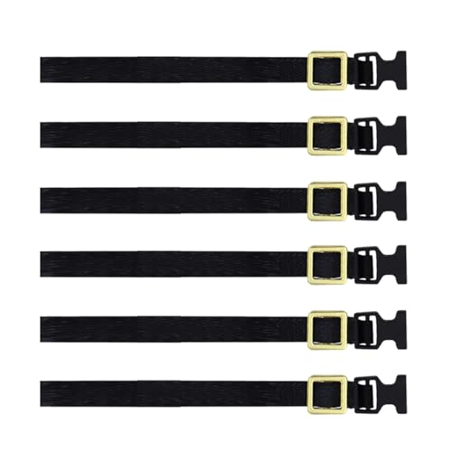 Menolana 6 Pieces Roof Rack Luggage Rope RC Crawler Elastic Straps RC Car Roof Rack Luggage Rope Adjustable Buckle Material Suitable for RC Crawler, Black - color: Black