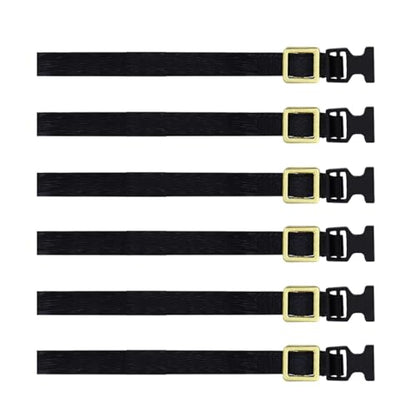 Menolana 6 Pieces Roof Rack Luggage Rope RC Crawler Elastic Straps RC Car Roof Rack Luggage Rope Adjustable Buckle Material Suitable for RC Crawler, Black - color: Black