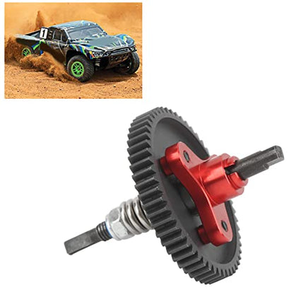 Differential Slipper Clutch 54T Spur Gear Complete Assembly Aluminum Steel Upgrade Parts Slash 1/10 RC Cars Blue Enhanced Performance (Red) - color: Red