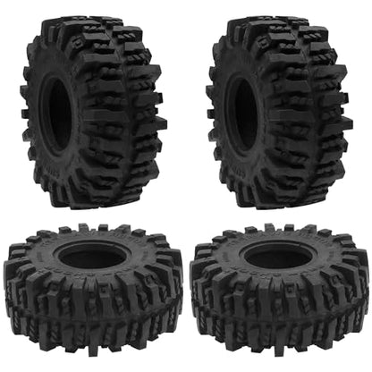 4Pcs Vgoohobby RC 1.9 Crawler Tires 4.64 Inch OD Rubber Tires 118 * 45mm Compatible with Traxxas TRX4 TRX6 Axial SCX10 Redcat Gen7 RC4WD 1/10 RC Crawler 1.9" Beadlock Wheel Rims