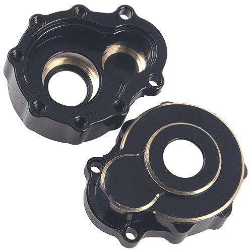1Pair ShareGoo Brass Steering Knuckle Portal Cover Steering Carrier Counterweight Compatible with Traxxas TRX4 1/10 RC Crawler Car (Black)
