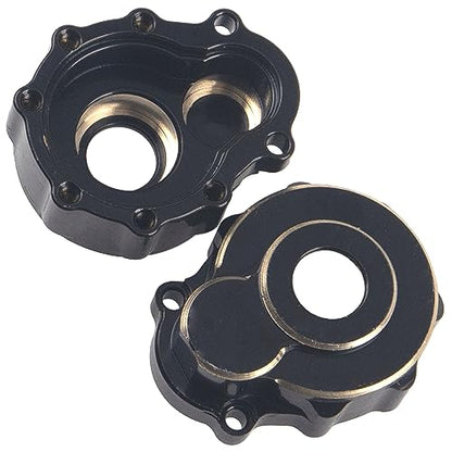 1Pair ShareGoo Brass Steering Knuckle Portal Cover Steering Carrier Counterweight Compatible with Traxxas TRX4 1/10 RC Crawler Car (Black)