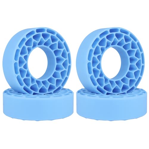 HobbyPark 1.0 Tires Silicone Inserts Foam fit 62-64mm*24mm for 1/18 1/24 Scale RC Crawler Trucks, Super Soft, 4pcs (Light Blue) - color: Light Blue (Large)