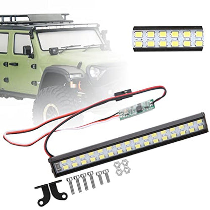 Pilipane 32pcs Lamp Beads RC Car Roof Lamp, RC Crawler Light Bar Roof Lamp Kit and Universal LED Light Bar Accessory Model car Parts, LED Light Bar Kit （ 3.9 x 0.5 x 0.5in）