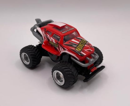 Mini RC Truck Off-Road 1:64 Scale Upgraded 2.4G 5-Channel 7CM RC Radio Wireless Remote Control Car Coke Can Micro Racing Pocket Portable for Multi-Users (Red-Truck) - color: Red-truck