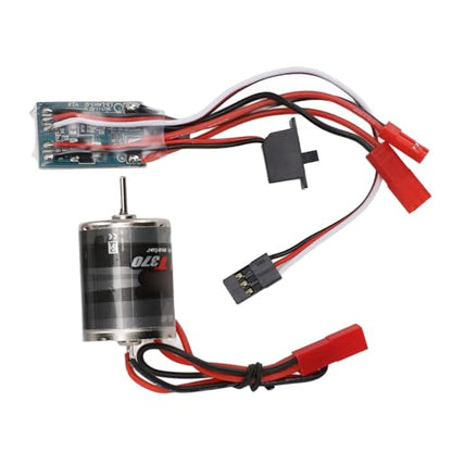 RC Brushed Motor ESC Combo with High Purity Copper Windings 31T 30000rpm Motor and 30A Brushed ESC with JST Plug for 1/16 / 1/18 Scale RC Cars