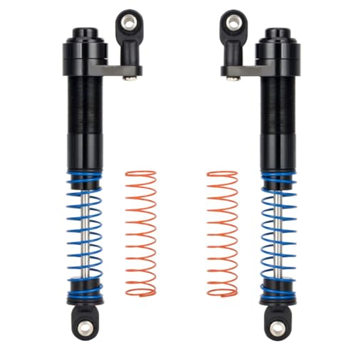 1/10 RC Aluminum Alloy Shocks Absorber – Adjustable 80-100mm Oil Damper for Crawler Car Axial SCX10 II 90046 Capra / TRX4 / Tamiya LCG / VS4-10 / D90 / Cheater Rigs (black) - color: black