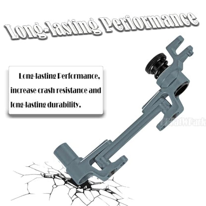 Aluminum Tie Rod & Servo Horn Upgrades Part for 1/10 WideMaxx/X-Maxx,RC Fixed Link Steering Servo Arm,RC Truck Mode #89086-4,#89076-4,Titanium - color: Titanium - (Tie Rod & Servo)
