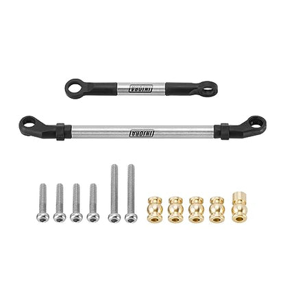 INJORA Stainless Steel High Clearance Chassis Links and Steering Links Set for FMS FCX24 Upgrade 1/24 RC Crawler