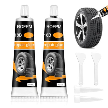 Tire Repair Rubber Cement Kit 100ml, Tire Sidewall Repair Glue Black | Automotive Tire Repair Adhesive Kit for Car, Trunk, Jeep, Rc, Bike, Motorcycle, Bicycle