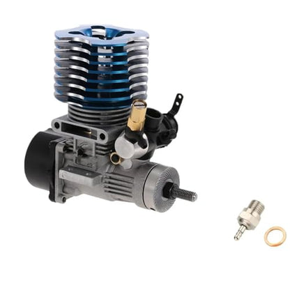 RC Automobiles Parts For Hsp For Himoto VX 18CXP Vertex 18 02060 1/10 1/8 Engine For Nitro Power 2.74cc With Pull Starter Plug RC Model Car(Blue) - color: Blue