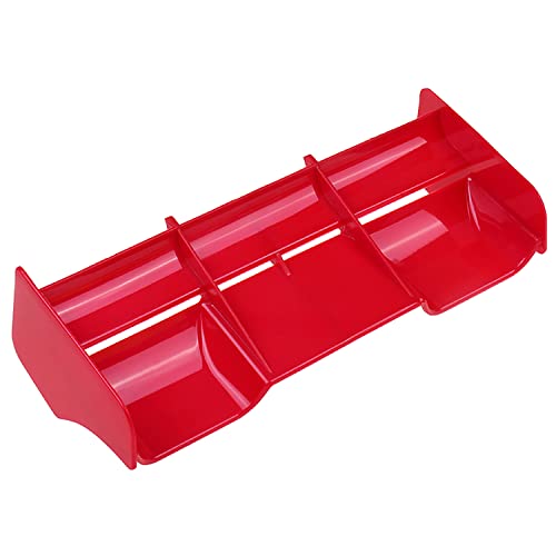1:8 Scale RC Off-Road Car Rear Spoiler Plastic Tail Wing Accessories for 1/8 Model Off Road Buggy Drift Racing Truck Vehicle for HPI HSP (Red) - color: Red