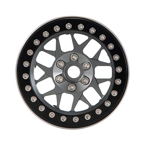 Aluminum 2.2" RC Beadlock Wheels Rims for Axial Wraith SCX10 TRX4 | 1/10th RC Crawler Car,Titanium,1set/4pcs - color: Titanium