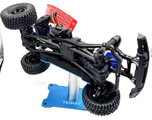 RC Car Work Stand Mat Repair Workstation Aluminum 360 Rotation Height Body Mounts for 1/16 1/18 1/24 SCX24 TRX4M Scale Cars Trucks RC car Display Stand (Blue) - color: Blue