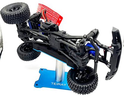 RC Car Work Stand Mat Repair Workstation Aluminum 360 Rotation Height Body Mounts for 1/16 1/18 1/24 SCX24 TRX4M Scale Cars Trucks RC car Display Stand (Blue) - color: Blue
