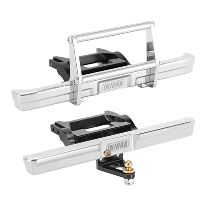 INJORA Front and Rear CNC Aluminum Bumper for 1/18 TRX4M High Trail K10 - size: Front&Rear