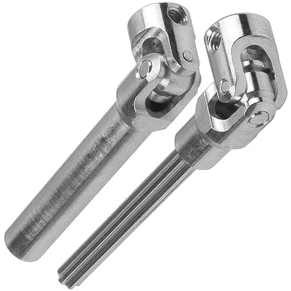 2Pcs Vgoohobby Universal Drive Shaft RC Crawler Driveshaft Compatible with Traxxas TRX4 Axial SCX10 AXI03007 Redcat Gen7 RC4WD D90 TF2 1/10 RC Crawler Car (Silver,104-139mm) - color: Silver, size: 104-139mm
