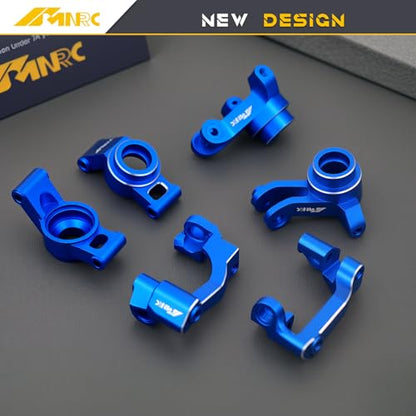 Alum Steering Knuckle Caster Block Front Rear C Hub Carrier Stub Axle for 1/16 Mini Maxx Mini XRT Upgrades Part Blue