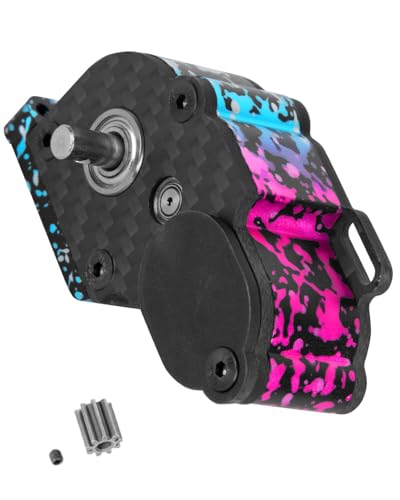 Aluminum LCG Transmission Gearboxes Upgrades Part for SCX10 SCX10 II 90046 90047,RC Crawler Car Alloy Transmission Gearbox Hop Ups,Colorful - color: Colorful - Scx10