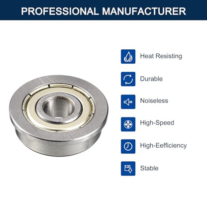 F688ZZ Flanged Ball Bearing, ID 8mm x OD 16mm x Width 5mm Miniature Bearings, Double Metal Shielded Deep Groove Bearings, Pre-Lubricated (GCr15) Chrome Steel 10pcs - size: F688ZZ 8mmx16mmx5mm