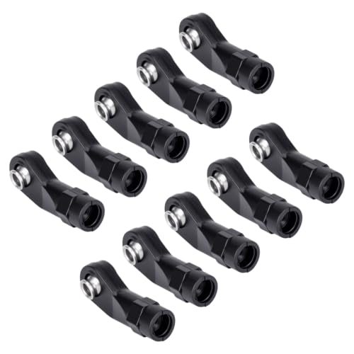 20Pcs RC Linkage Rod Ends,M3 Ball Joint Head Set for Traxxas TRX-4 Axial SCX10 HSP 90046 90047 1/10 RC Crawlers Car Upgrade Parts (20pcs Bent B) - style: 20pcs Bent B