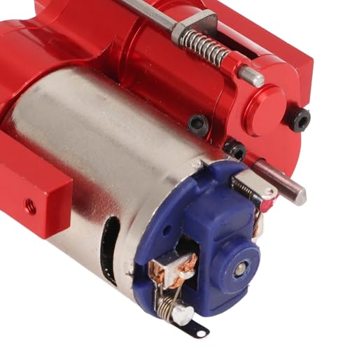 Aluminum 2 Speed Gearbox Kit,Upgrade Metal Gear Transmission for RC Crawler Car,Red Alloy Drive Train Set for WPL B16 B36 MN D90 D91 Models - color: Red