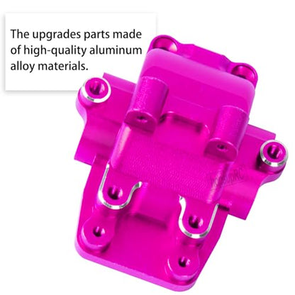 Alloy Gearbox Transmission Case Front&Rear Differential Housing for 1/18 LaTrax Teton Desert Prerunner Rally,Wave Box Gearbox Hops Up,SST-Replaces Part 7530(Pink) - color: Pink(2pcs)