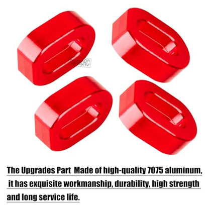 RC 7075 Aluminum Motor Mount Washers Shims Upgrades Part for 1/5 Scale TRX X-MAXX 6S 8S XRT 8S RC Car.Shims with Screws Hops Up,Red - color: Red(for 1/5)
