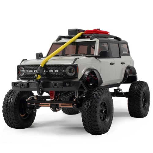 2pcs 280mm Elastic Strap Escape Rope Kinetic Winch Strap with Rescue Trailer Hook for 1/18 1/24 RC Crawler Car TRX4M High Trail SCX24 FCX24 (Yellow) - color: Yellow
