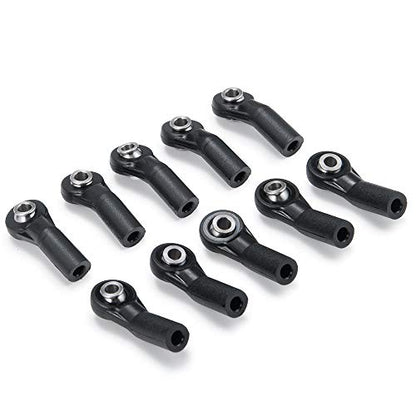 QUE-T 10pcs M3 Plastic Ball Head Link Rod Ends Joint Linkage for 1/10 RC Axial SCX10 Crawler Car (D) - style: D