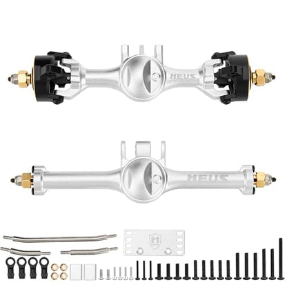 MEUS RACING 5mm ISO V2 TRX4M Axles with Adjustable Servo Mount for TRAXXAS 1/18 TRX4M RC Crawler (Silver) - color: Silver