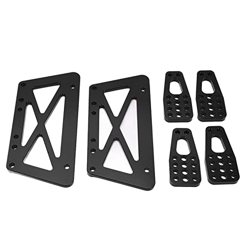 Aluminum Alloy Chassis Lift Plate Kit, for AXIAL SCX10 1/10 RC Climbing Car Chassis Elevation Modification (Black)