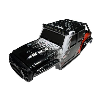 1/14 RC Car Body Shell for 16102 Remote Control Vehicle Cover Modification DIY Hobby Toy Vehicle Accessories 11.02x4.33x3.74inch- Black Red - color: Black Red