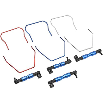 ShareGoo Front & Rear Sway Bar Kit Anti-Roll Bar Set Upgrade Parts Compatible with Traxxas 4X4 Slash Stampede Rustler Rally 1/10 RC Car