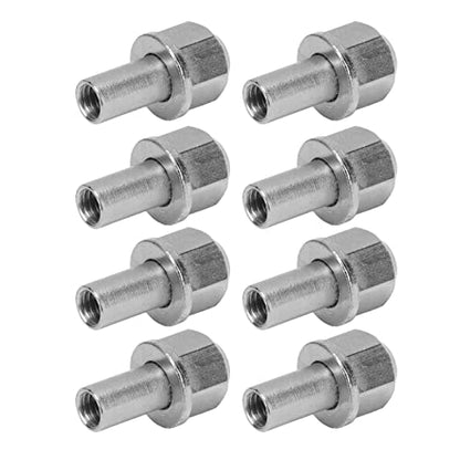 8Pcs RC Hex Wheel Hub Nut, 12mm Stainless Steel Drive Adaptor Extension Column, Metal Nut for Axial SCX10 D90 Redcat Gen8