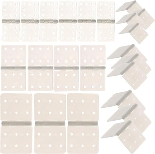 120 Pcs 3Sizes White Pinned Hinge with Removable Split Pins Compatible with RC Airplane Parts DIY Accessories (1, 120PCS)