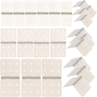 120 Pcs 3Sizes White Pinned Hinge with Removable Split Pins Compatible with RC Airplane Parts DIY Accessories (1, 120PCS)
