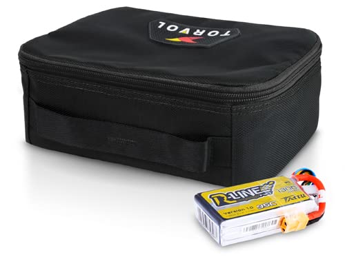 – LIPO SAFE BAG, Compact LiPo Battery Bag Fireproof, Stores up to 15 LiPo Batteries, Compatible Quad PITSTOP Backpacks, Battery Storage Organizer, 11 × 26 × 20 cm, Black