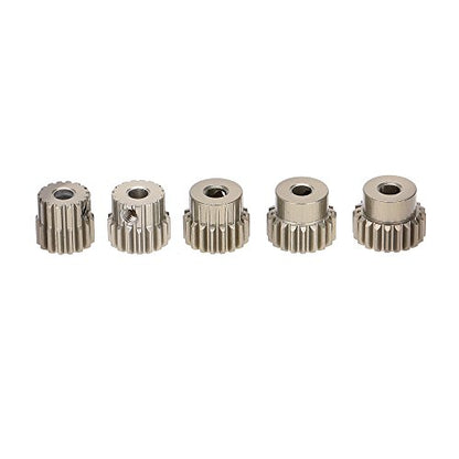 Globact 48DP 3.175mm 16T 17T 18T 19T 20T Pinion Motor Gear for 1/10 RC Car Brushed Brushless Motor | 0.53 Mod 48 Pitch 3.175mm Shaft Pinion Gear fits 1/10 RC Car Brushed Brushless Motor