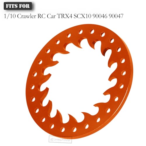 RC Metal 1.9 Beadlock Wheels Replacement Ring for 1/10 Crawler RC Car TRX4 SCX10 90046 90047,Alloy 1.9" Beadlock Rims Replacement Ring,4pcs,Orange - color: Orange(4pcs)