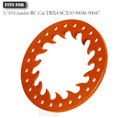 RC Metal 1.9 Beadlock Wheels Replacement Ring for 1/10 Crawler RC Car TRX4 SCX10 90046 90047,Alloy 1.9" Beadlock Rims Replacement Ring,4pcs,Orange - color: Orange(4pcs)