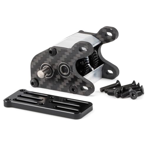 Ultralight Dual Motor Transmission Dig Overdrive Gearbox with Slipper Pad for 1/10 RC Crawler Sporty Cheater Rigs (Silver) - color: Silver