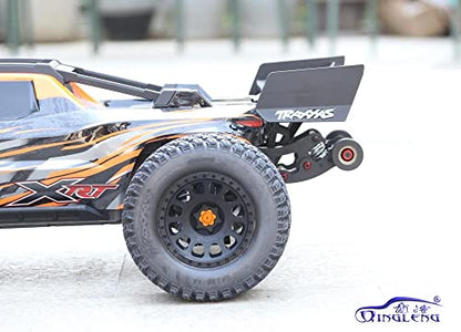QingLeng Nylon Sturdy & Stable Wheelie Bar with Dual Spring Buffer for Traxxas 1/6 XRT Monster Truck #78086-4 - Black Wheels