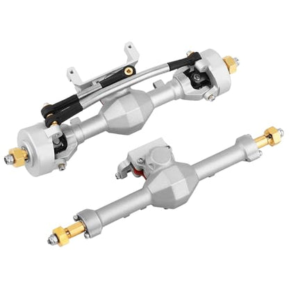 Diamond Shape SCX24 Aluminum Axle Upgrades for Axial SCX24 Deadbolt C10 JLU Gladiator Bronco 1/24 RC Crawler (Silver) - color: Silver