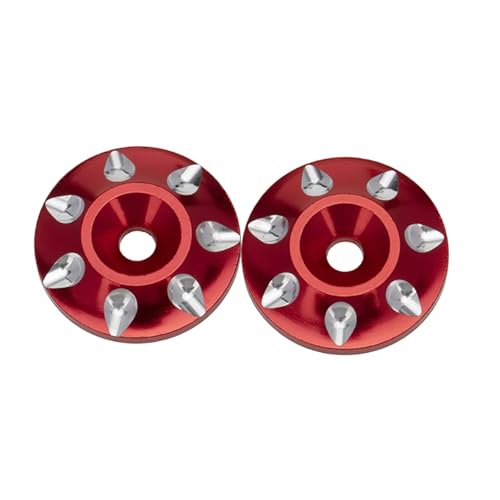 RC Accessory for Universal 2pcs RC Rear Wing Buttons Washer Tail Protection Spacer Tail Gaskets for 1/10 RC Car Upgrade Parts(Red) - color: Red