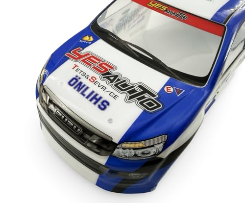 1/10 Scale RC Pickup Truck Body Shell - Isuzu D-Max Style Painted PVC Body, Pre-Cut & Pre-Drilled for Drift, Touring & On-Road RC Cars