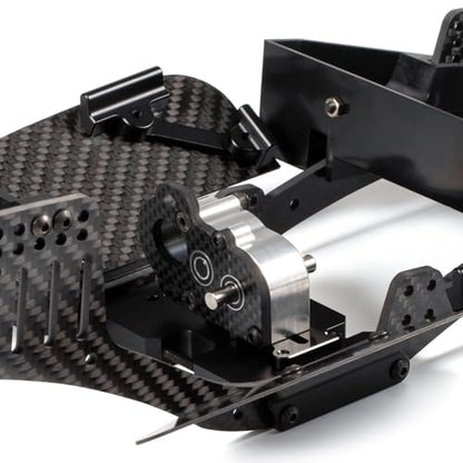 70mm Delrin Skid Plate with Adapter Plate for SCX10 II 2Low Transmission | With Axial 3 Gear Pattern, Front Link Mount Close Together, with Mounting Hardwares