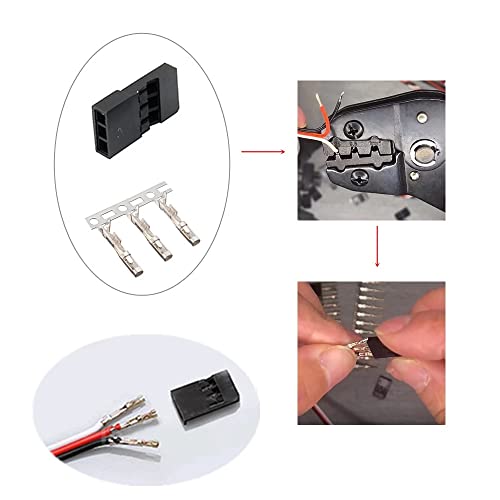 50PCS DIY Servo Extension Cable JR/Futaba Connector Male/Female Plug with 2.54 Terminal for RC Robot Airplane Car Servo ESC (Mix x50 Ordinary) - style: MIX x50 Ordinary